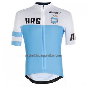 Set Fietsshirt + Korte Koersbroek 2022 Argentinië Nationaal Team